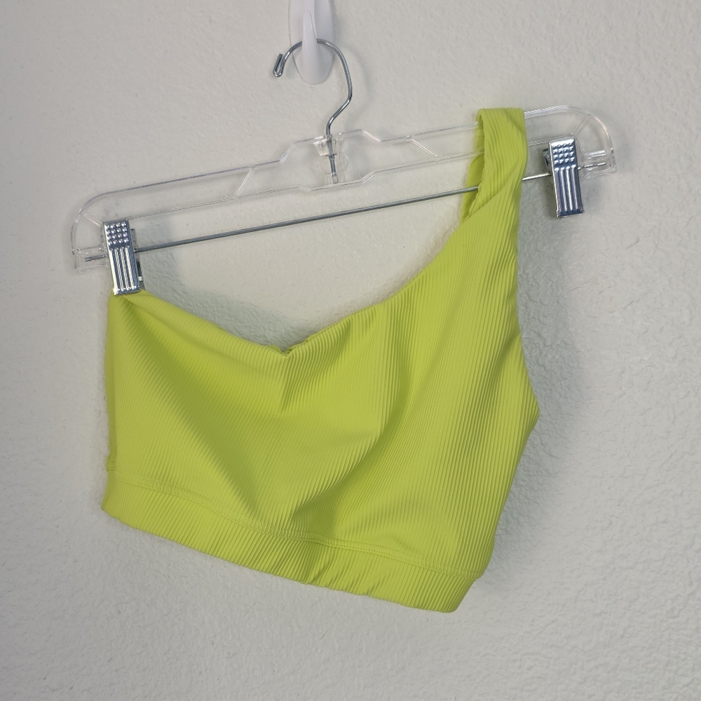 Electric Yoga One Shoulder Sports Bra, Size Medium